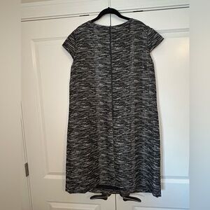 Tahari Plus Size Black and White Cap Sleeve Dress